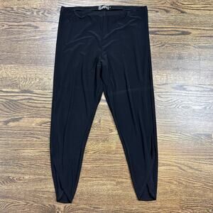 Sympli Leggings Womens 14 Black High Rise Tulip Hem Ankle Pants Jersey Stretch